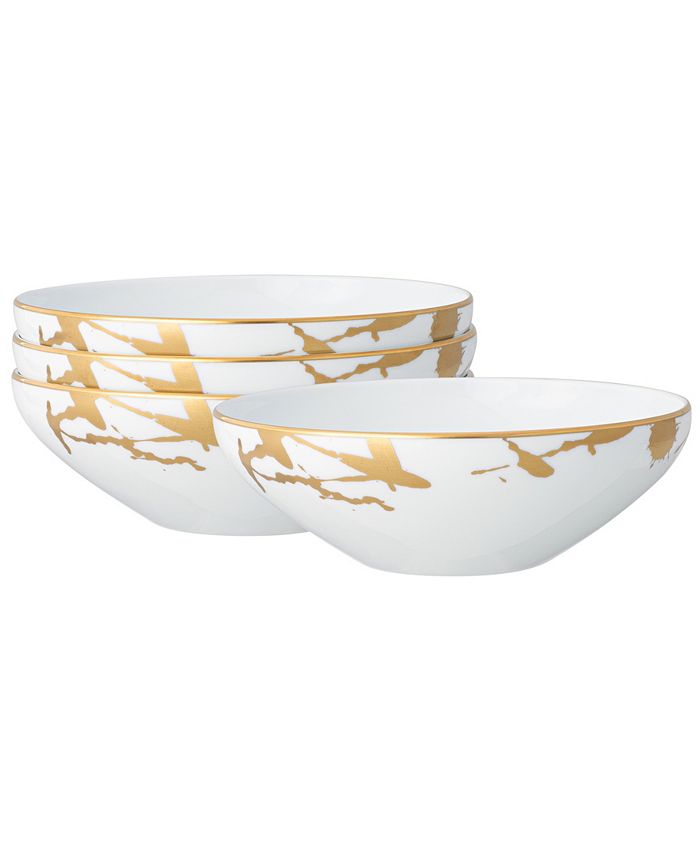 Raptures Gold Set Of 4 Cereal Bowls, Service For 4 Noritake Raptures Gold Set Of 4 Cereal Bowls, Service For 4 -VilleroyBoch shop