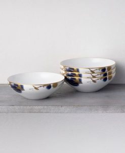 Noritake Jubilant Days Gold Set Of 4 Soup And Cereal Bowl, Service For 4 -VilleroyBoch shop 23524869 fpx