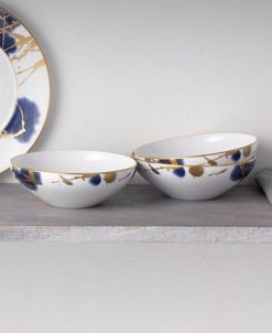 Noritake Jubilant Days Gold Set Of 4 Soup And Cereal Bowl, Service For 4 -VilleroyBoch shop 23524872 fpx
