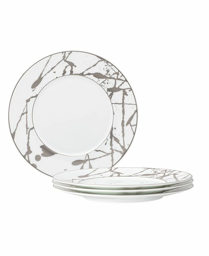 Noritake Raptures Platinum Set Of 4 Salad Plates, Service For 4