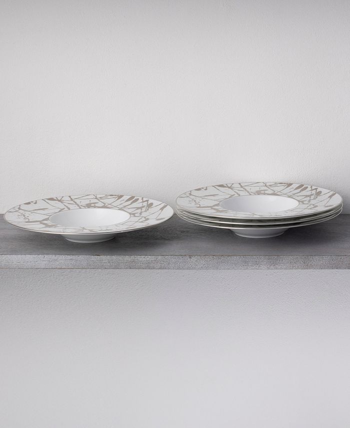 Noritake Raptures Platinum Set Of 4 Rim Soup Bowls, Service For 4 4 Noritake Raptures Platinum Set Of 4 Rim Soup Bowls, Service For 4 - Image 2