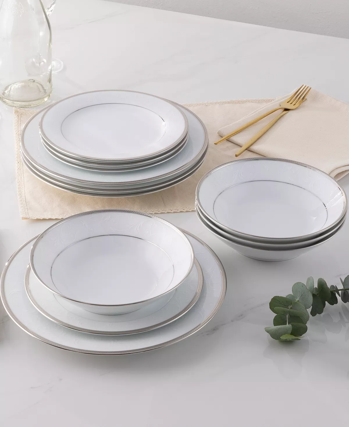 Regina Platinum Set Of 4 Soup Bowls, Service For 4 Noritake Regina Platinum Set Of 4 Soup Bowls, Service For 4 -VilleroyBoch shop