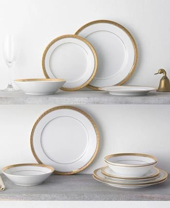 Noritake Crestwood Gold Set Of 4 Salad Plates, Service For 4 - Image 8