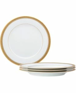 Noritake Crestwood Gold Set Of 4 Dinner Plates, Service For 4