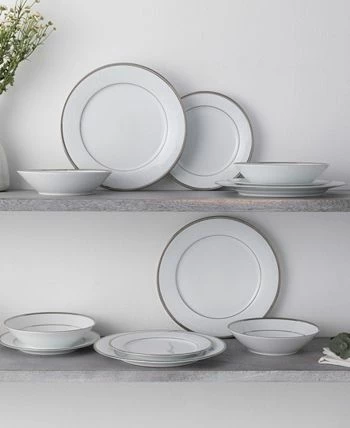 Noritake Regina Platinum Set Of 4 Dinner Plates, Service For 4 - Image 8