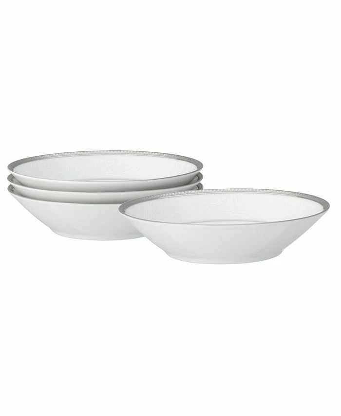 Noritake Regina Platinum Set Of 4 Fruit Bowls, Service For 4