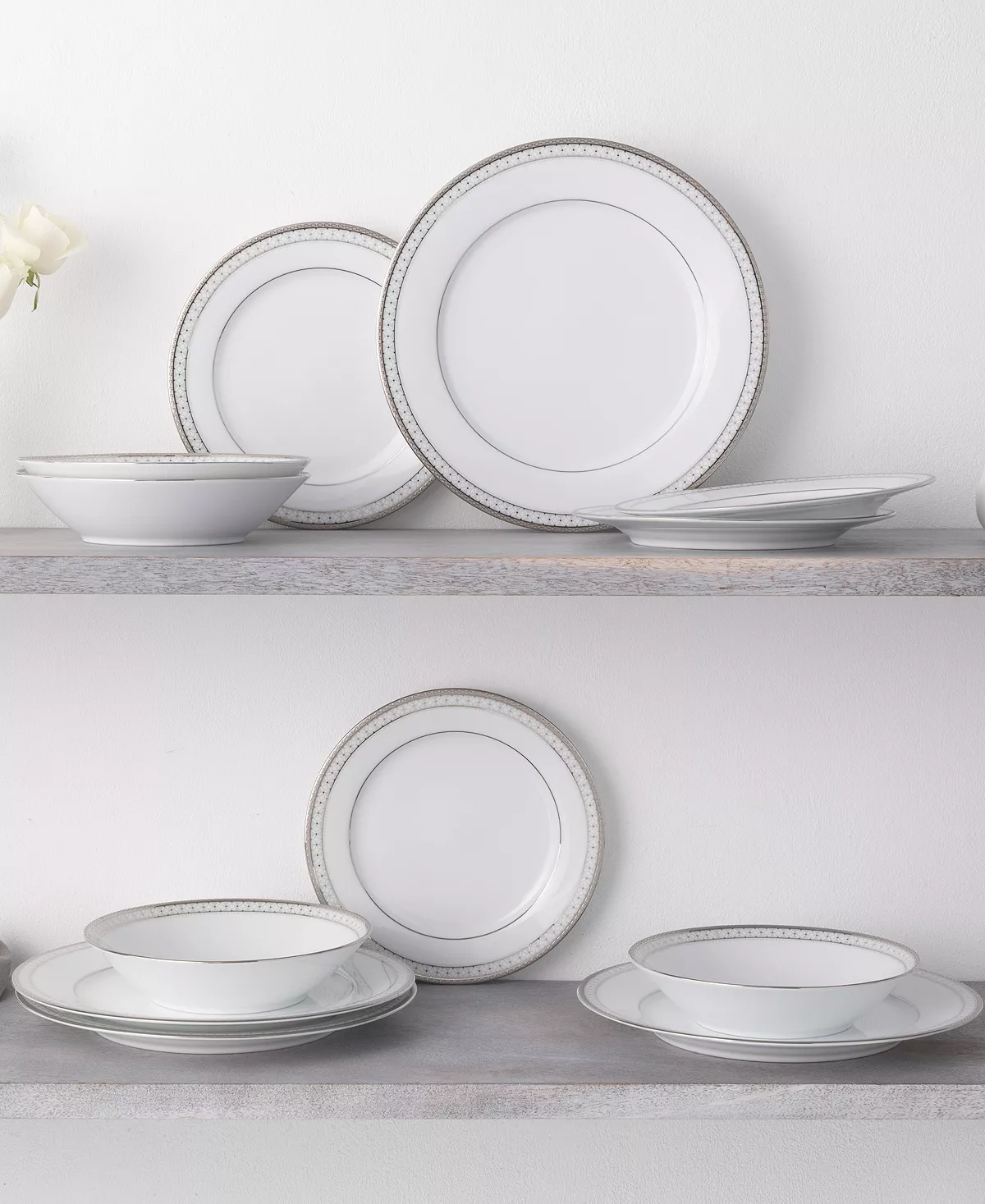 Noritake Rochester Platinum Set Of 4 Soup Bowls, Service For 4 - Image 9