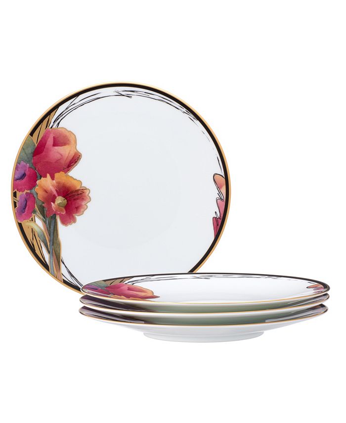Noritake Alluring Fields Set Of 4 Salad Plates, Service For 4 3 Noritake Alluring Fields Set Of 4 Salad Plates, Service For 4