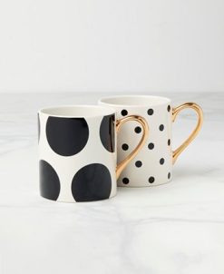 Kate Spade On The Dot Assorted Mugs 2 Piece Set, Service For 2 -VilleroyBoch shop 23602699 fpx