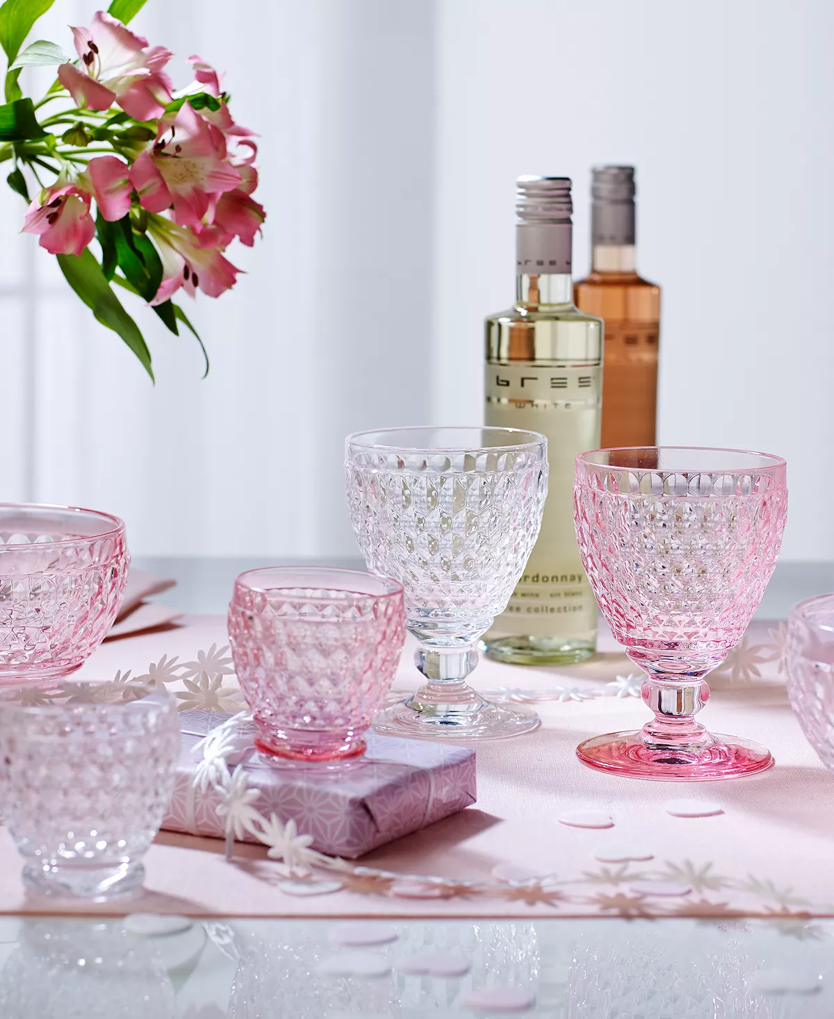 ston Rose Crystal Dessert Bowl/ Champagne Glass, Set Of 4 Villeroy & Boch Ston Rose Crystal Dessert Bowl/ Champagne Glass, Set Of 4 -VilleroyBoch shop