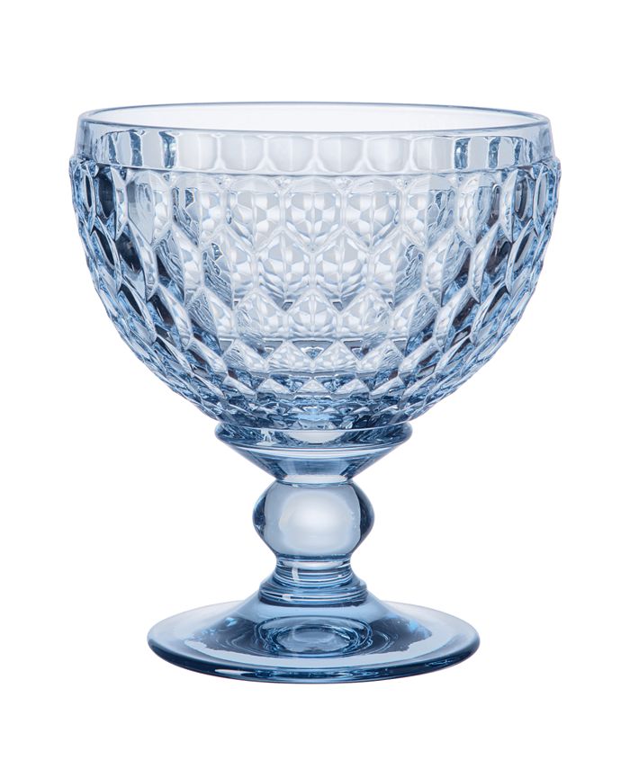 ston Blue Crystal Dessert Bowl/ Champagne Glass, Set Of 4 Villeroy & Boch Ston Blue Crystal Dessert Bowl/ Champagne Glass, Set Of 4 -VilleroyBoch shop