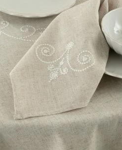 Lenox French Perle Embroidered 19 X 19 Napkin