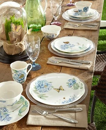 Lenox Dinnerware, Butterfly Meadow Blue 4 Piece Place Setting - Image 3