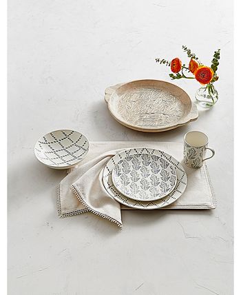 Lenox Textured Neutrals Lattice/Leaf 12-PC Dinnerware Set, Service For 4 5 Lenox Textured Neutrals Lattice/Leaf 12-PC Dinnerware Set, Service For 4 - Image 3