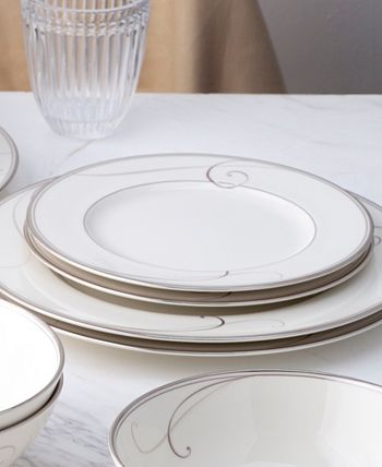 Noritake Platinum Wave Set Of 4 Salad Plates, Service For 4 5 Noritake Platinum Wave Set Of 4 Salad Plates, Service For 4 - Image 3