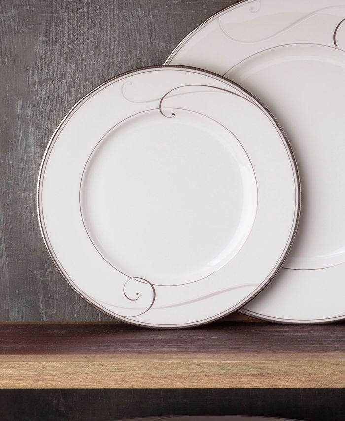 Noritake Platinum Wave Set Of 4 Salad Plates, Service For 4 6 Noritake Platinum Wave Set Of 4 Salad Plates, Service For 4 - Image 4