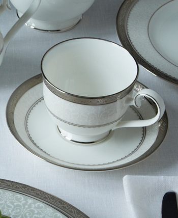 Odessa Platinum Set Of 4 Saucers, Service For 4 Noritake Odessa Platinum Set Of 4 Saucers, Service For 4 -VilleroyBoch shop