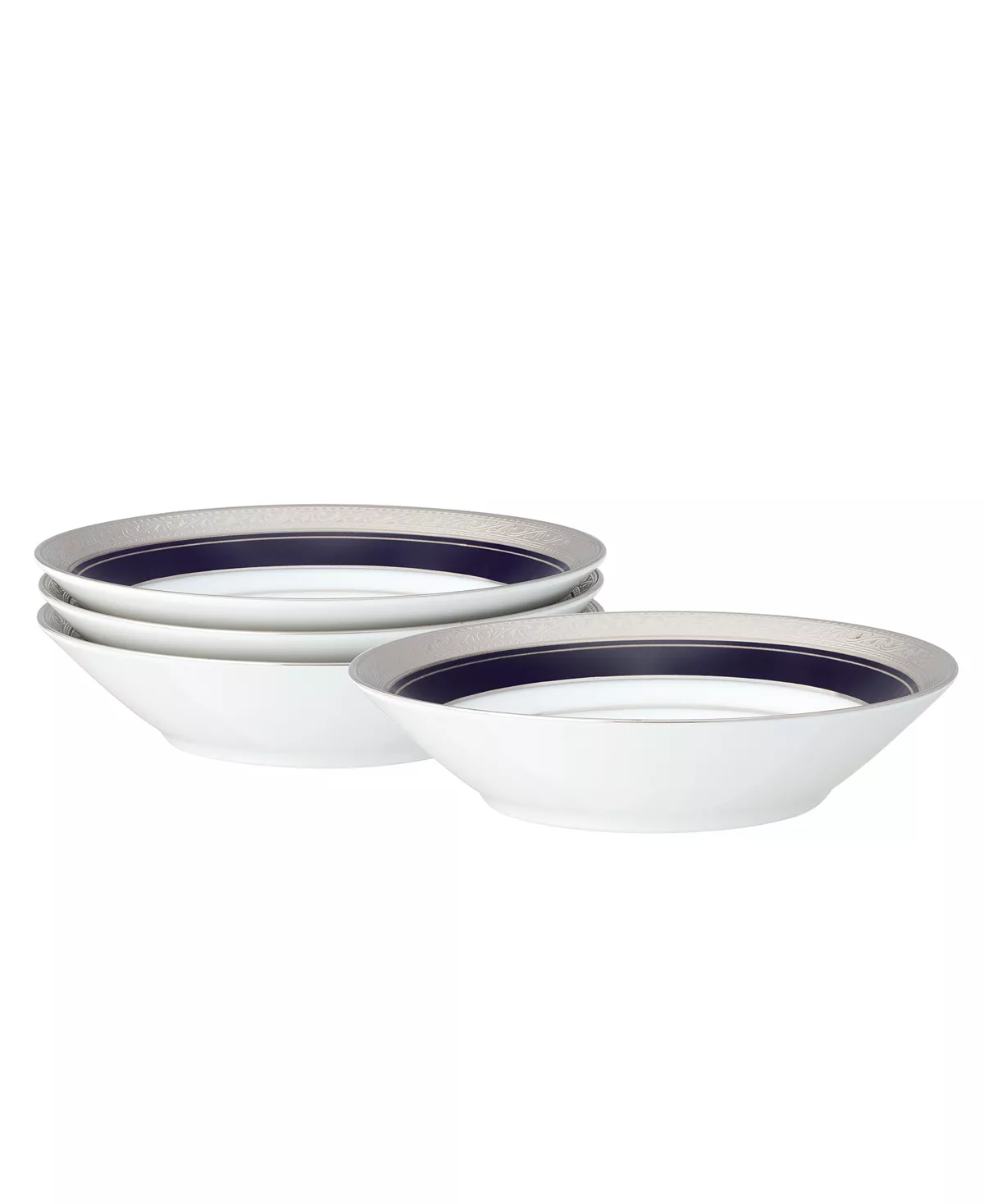 Crestwood Cobalt Platinum Set Of 4 Fruit Bowls, Service For 4 Noritake Crestwood Cobalt Platinum Set Of 4 Fruit Bowls, Service For 4 -VilleroyBoch shop