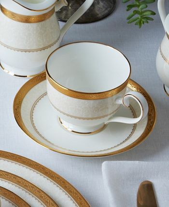 Odessa Gold Set Of 4 Saucers, Service For 4 Noritake Odessa Gold Set Of 4 Saucers, Service For 4 -VilleroyBoch shop