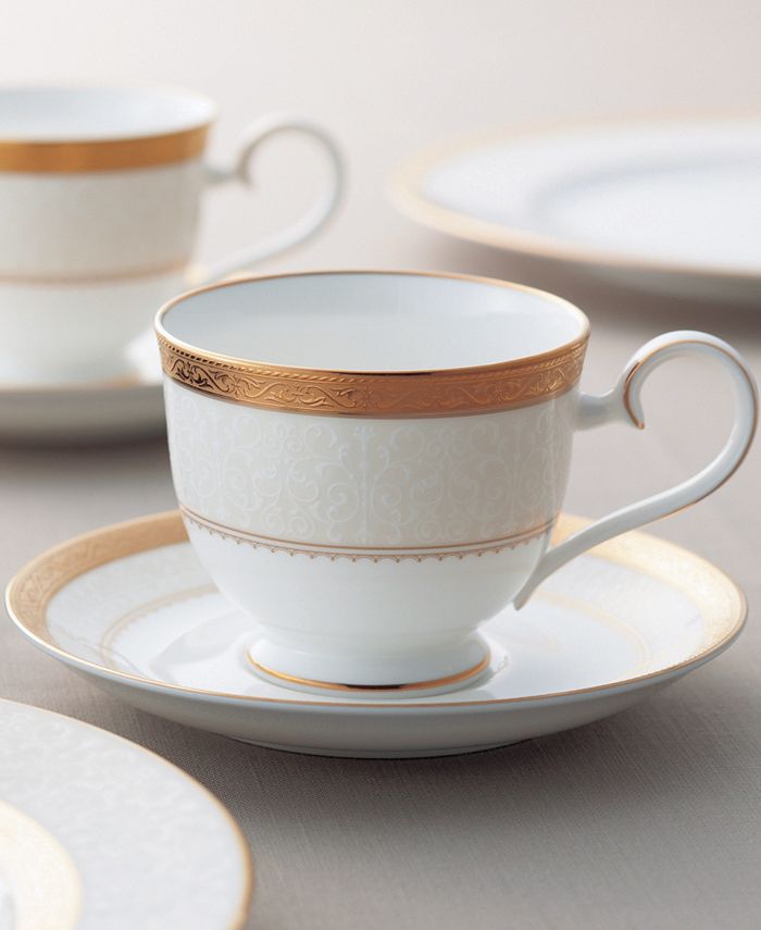 Odessa Gold Set Of 4 Saucers, Service For 4 Noritake Odessa Gold Set Of 4 Saucers, Service For 4 -VilleroyBoch shop
