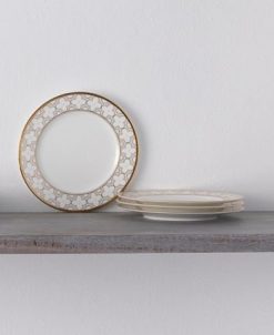 Noritake Trefolio Gold Set Of 4 Bread Butter And Appetizer Plates, Service For 4 -VilleroyBoch shop 24055476 fpx