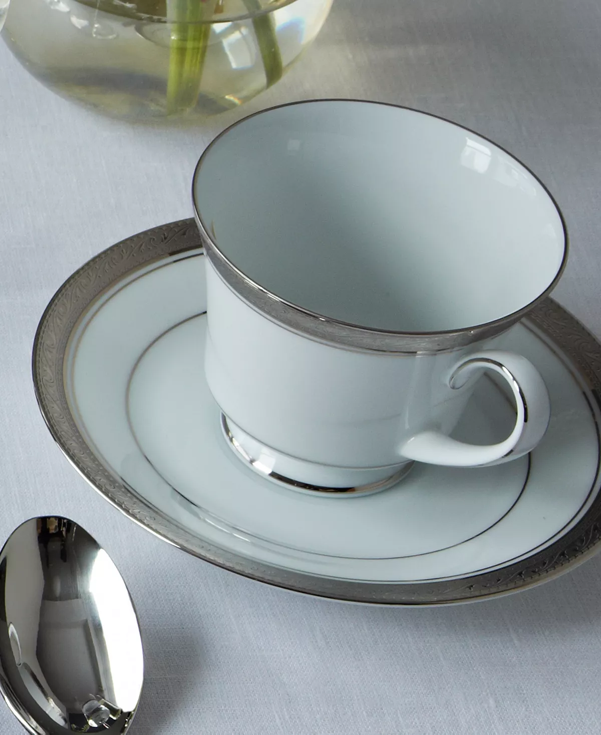 Noritake Crestwood Platinum Set Of 4 Cups, Service For 4 5 Noritake Crestwood Platinum Set Of 4 Cups, Service For 4 - Image 3