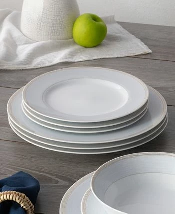 Noritake Linen Road Set Of 4 Dinner Plates, Service For 4 - Image 3