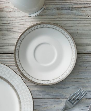 Rochester Platinum Set Of 4 Saucers, Service For 4 Noritake Rochester Platinum Set Of 4 Saucers, Service For 4 -VilleroyBoch shop