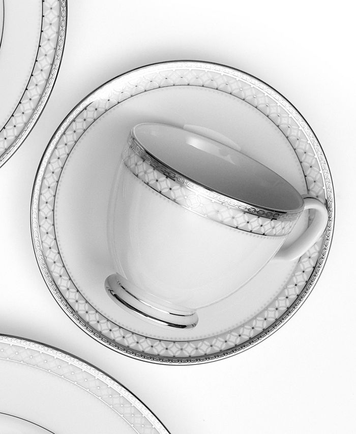 Rochester Platinum Set Of 4 Saucers, Service For 4 Noritake Rochester Platinum Set Of 4 Saucers, Service For 4 -VilleroyBoch shop
