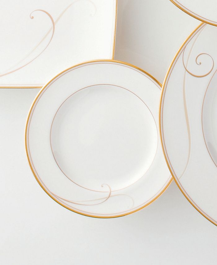 Noritake Golden Wave Set Of 4 Bread Butter And Appetizer Plates, Service For 4 4 Noritake Golden Wave Set Of 4 Bread Butter And Appetizer Plates, Service For 4 - Image 2
