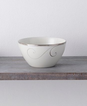 Noritake Platinum Wave Set Of 4 Rice Bowls, Service For 4 4 Noritake Platinum Wave Set Of 4 Rice Bowls, Service For 4 - Image 2