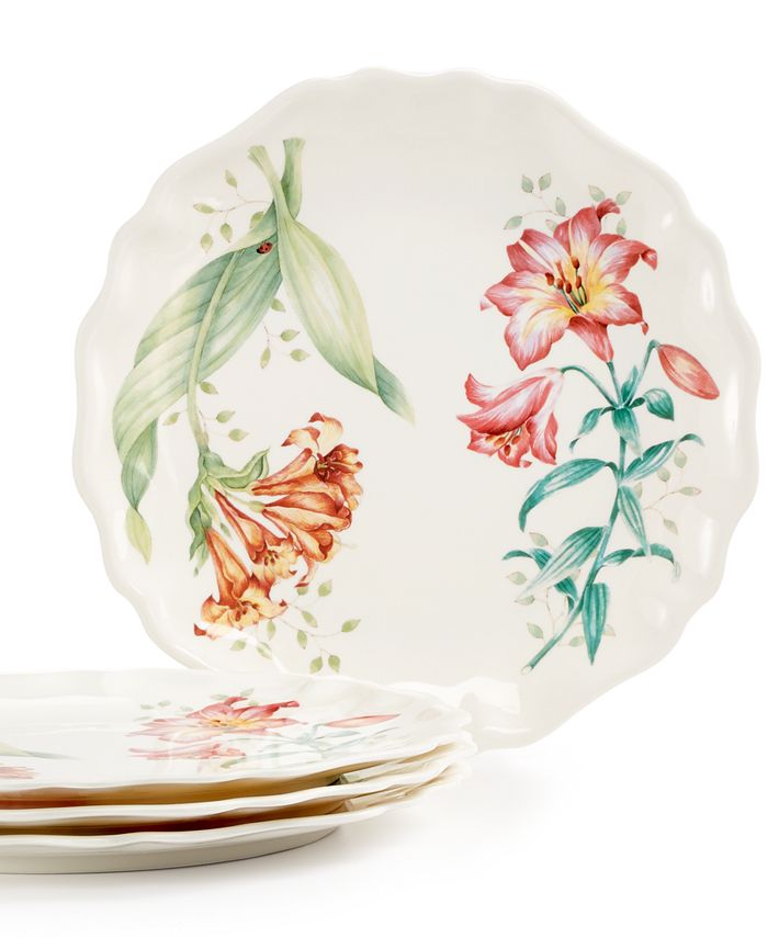 Lenox Butterfly Meadow Set Of 4 Melamine Salad Plates 3 Lenox Butterfly Meadow Set Of 4 Melamine Salad Plates