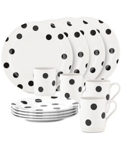 Kate Spade New York All In Good Taste Deco Dot 12-Pc. Set, Service For 4