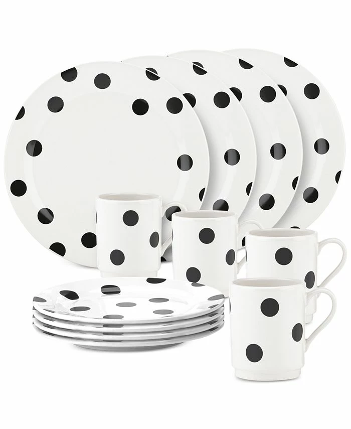 Kate Spade New York All In Good Taste Deco Dot 12-Pc. Set, Service For 4