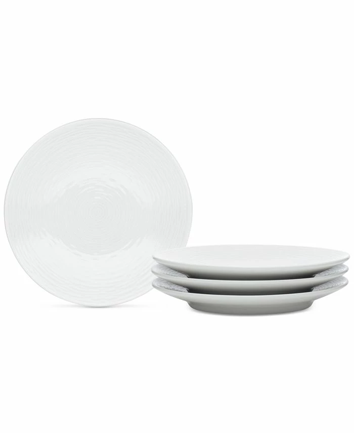 Noritake Swirl 4-Pc. Coupe Appetizer Plates