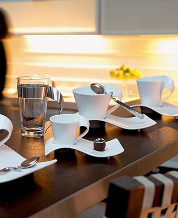 New Wave Caffe Set Of 2 Espresso Cups And Saucers Villeroy & Boch New Wave Caffe Set Of 2 Espresso Cups And Saucers -VilleroyBoch shop