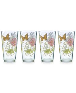 Lenox Butterfly Meadow Collection Acrylic Highball Glasses, Set Of 4