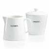 The Cellar Whiteware Words Collection Light & Sweet Sugar & Creamer, Created For Macy's