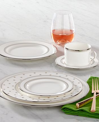 Library Lane Platinum 5 Piece Place Setting Kate Spade New York Library Lane Platinum 5 Piece Place Setting -VilleroyBoch shop
