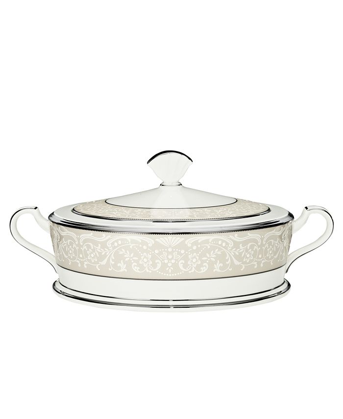 Noritake Silver Palace Covered Vegetable 3 Noritake Silver Palace Covered Vegetable
