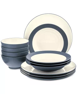 Noritake Colorwave 12-Piece Dinnerware Sets, Created For Macy's