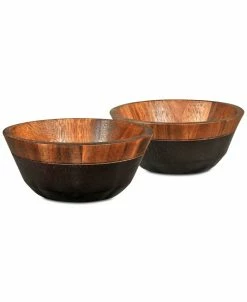 Noritake Serveware, Set Of 2 Kona Wood Small Bowls