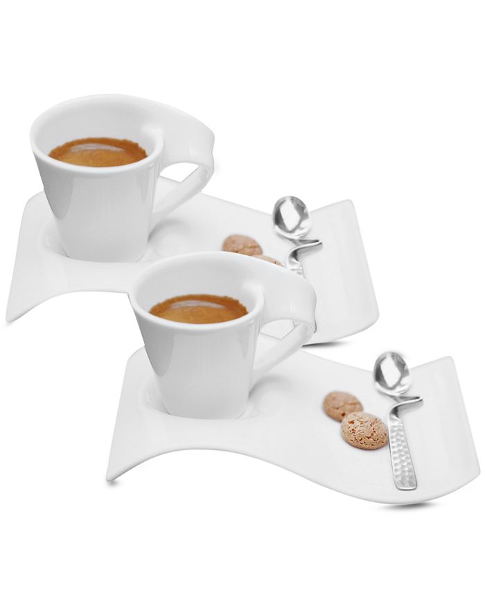 New Wave Caffe Set Of 2 Espresso Cups And Saucers Villeroy & Boch New Wave Caffe Set Of 2 Espresso Cups And Saucers -VilleroyBoch shop