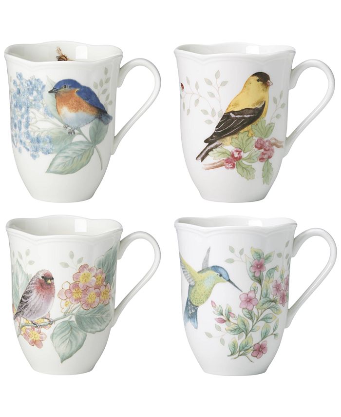 Lenox Butterfly Meadow Flutter Mugs, Set Of 4 3 Lenox Butterfly Meadow Flutter Mugs, Set Of 4
