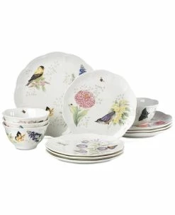 Lenox Butterfly Meadow Flutter 12-Pc. Dinnerware Set, Service For 4