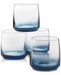Hotel Collection Blue Ombre Set Of 4 Rocks Glasses, Created For Macy's